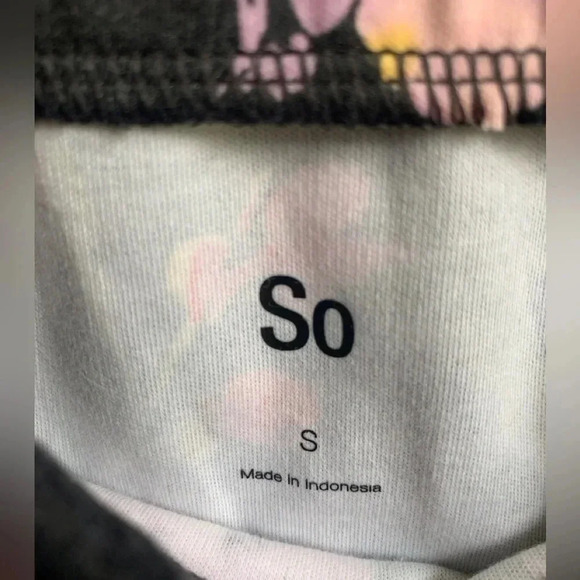 SO JUNIORS ELASTIC WAIST RUFFLE FLOUNCE BLACK FLORAL PRINT MINI SKIRT SIZE SMALL - Picture 3 of 6